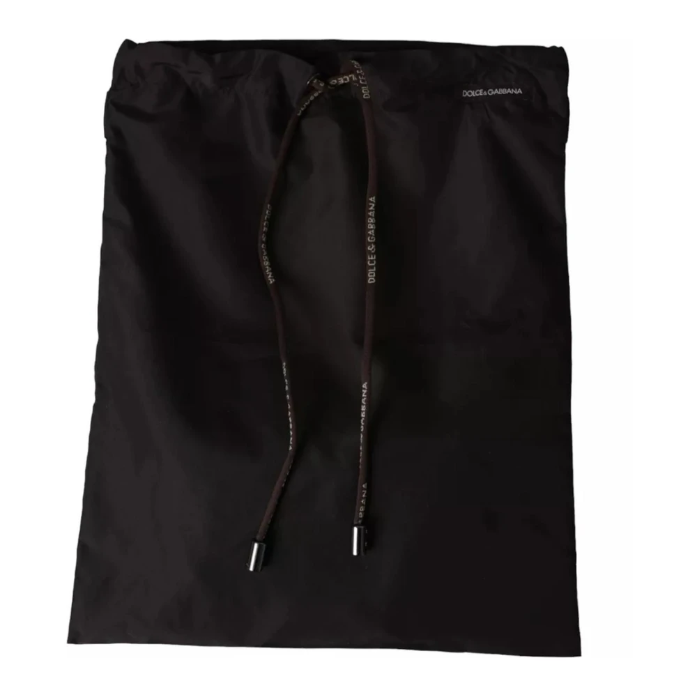 Dolce & Gabbana Zwarte zwembroek met logodetails Black Heren