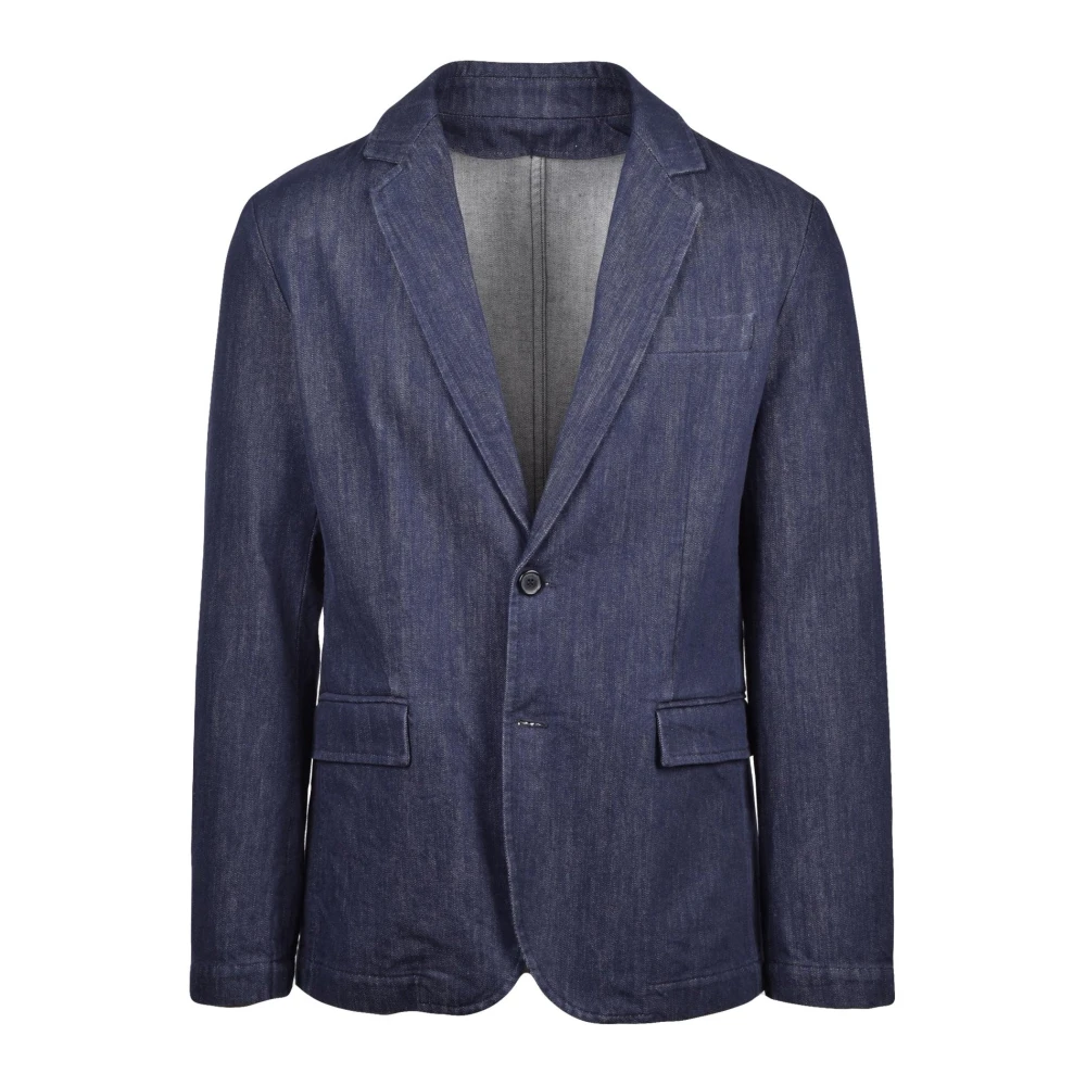 Dondup Denim blazer met knoopsluiting Blue Heren