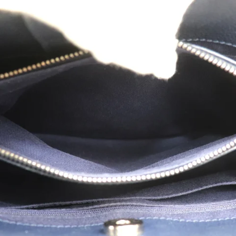 Chanel Vintage Pre-owned Leather chanel-bags Blue Dames