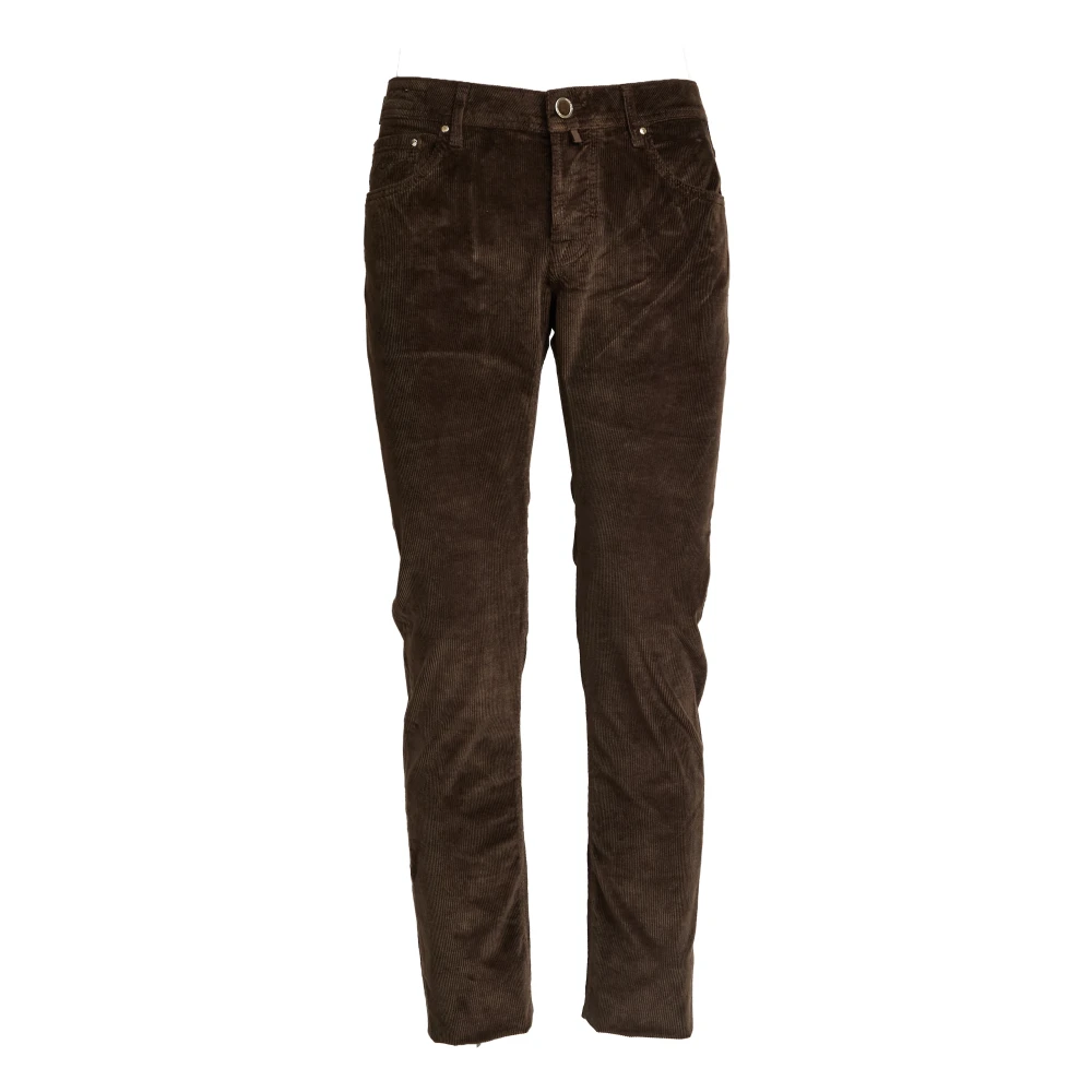 Jacob Cohën Mannelijk Bruin Slim-Fit Corduroy Broek