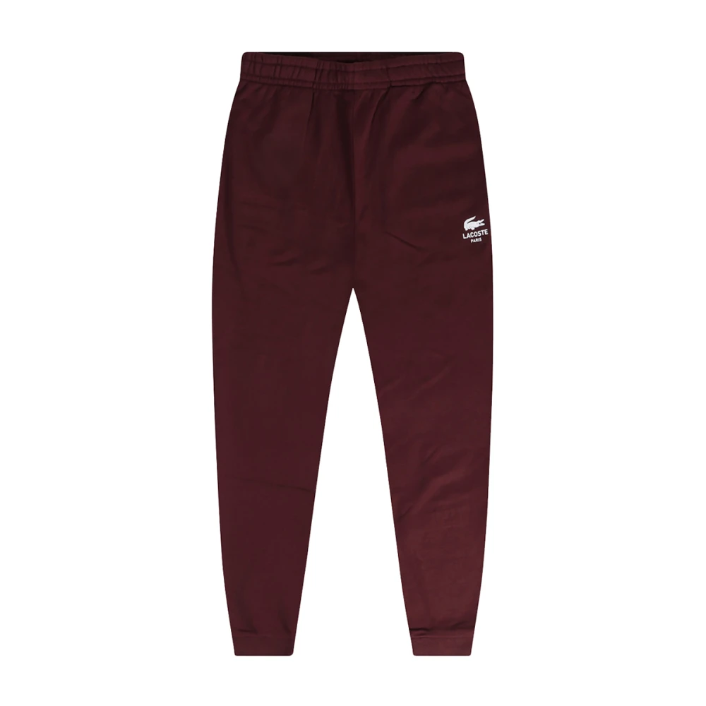 Lacoste Rode Katoenen Casual Broek Red Heren