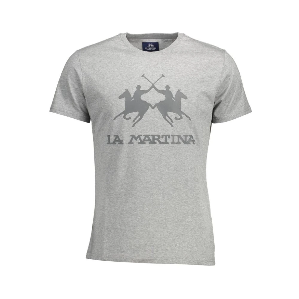 La Martina Men's Gray Crew Neck T-Shirt - T-Shirts - M - Tops