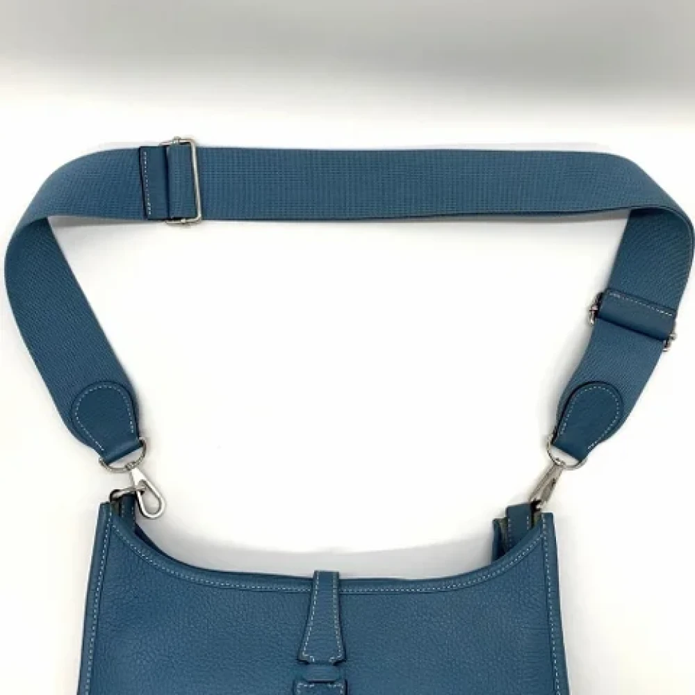 Hermès Vintage Pre-owned Leather shoulder-bags Blue Dames