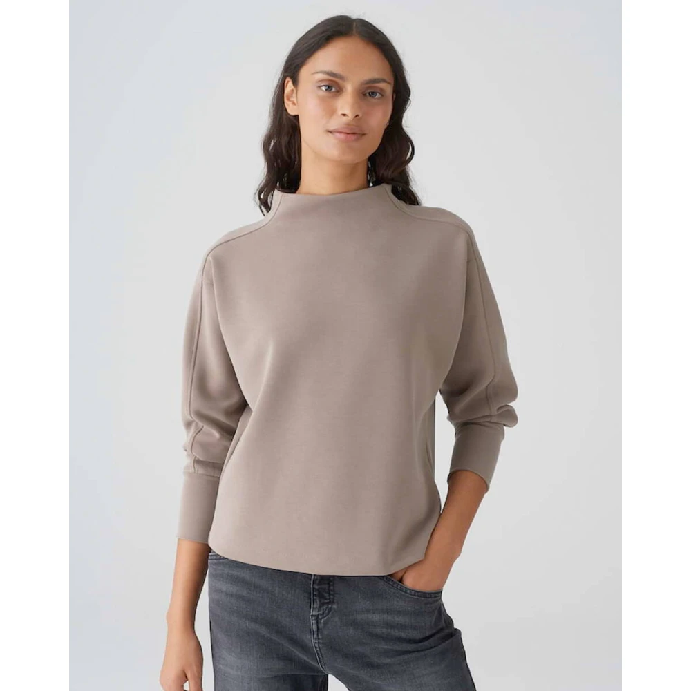 Opus Stijlvolle Sweatshirt Galonine Beige Dames