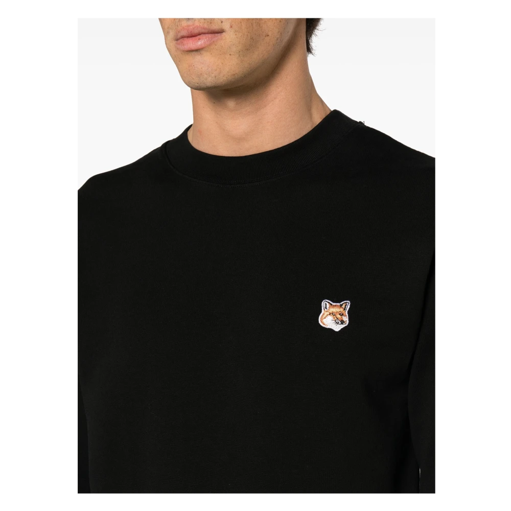 Maison Kitsuné Zwarte Sweatshirt Aw24 Herenmode Black Heren