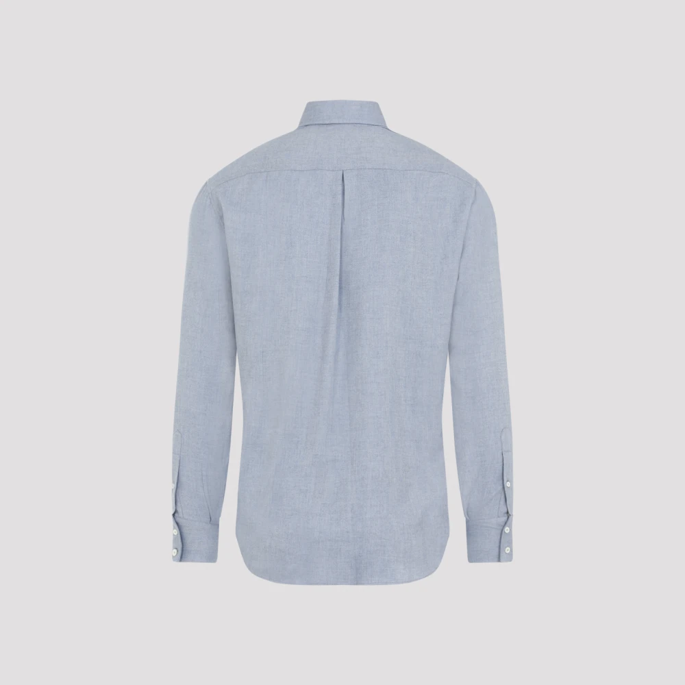 BRUNELLO CUCINELLI Blauwe Shirts voor Mannen Aw24 Blue Heren