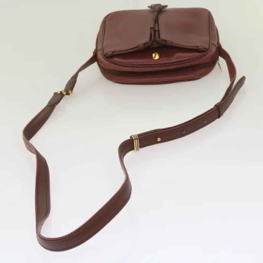 Cartier Vintage Pre-owned Leather shoulder-bags Red Dames