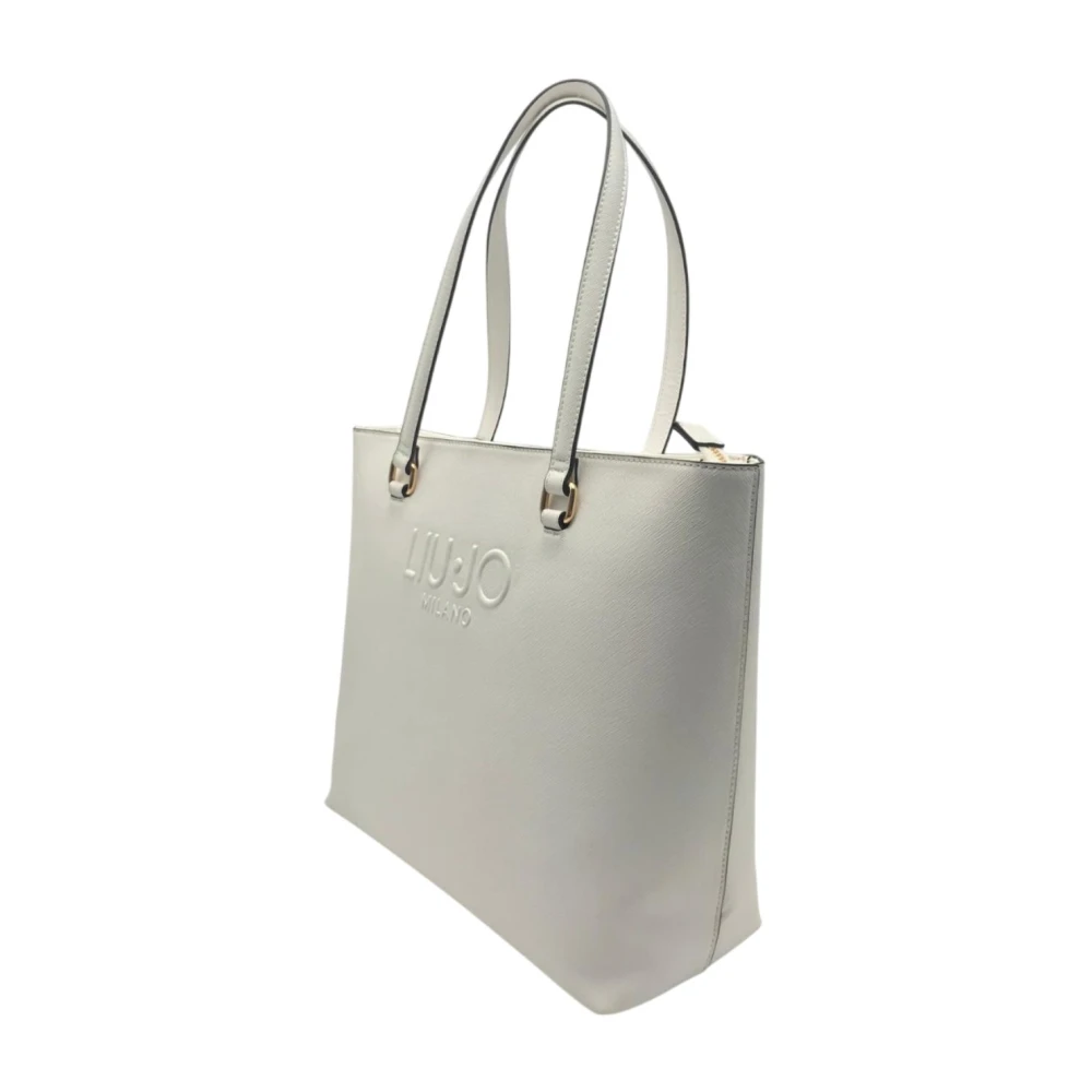 Liu Jo Stijlvolle Shopper met Ritssluiting White Dames