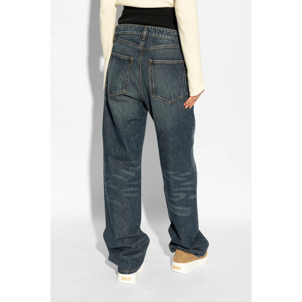 SPORTMAX Straight leg jeans Blue Dames