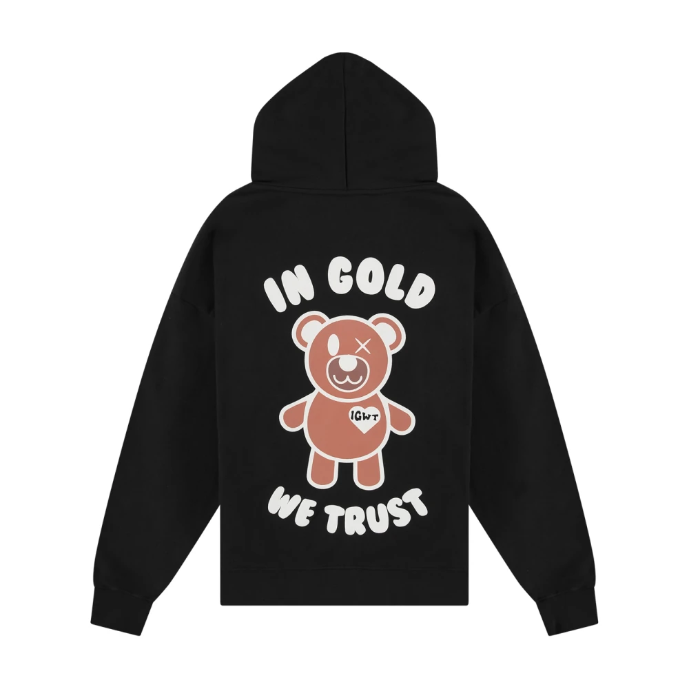 In Gold We Trust Ted Jet Black Hoodie Black Heren