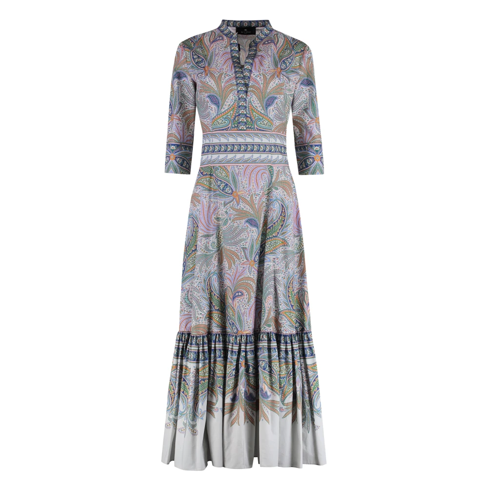 ETRO Paisley Print Katoenen Jurk Multicolor Dames