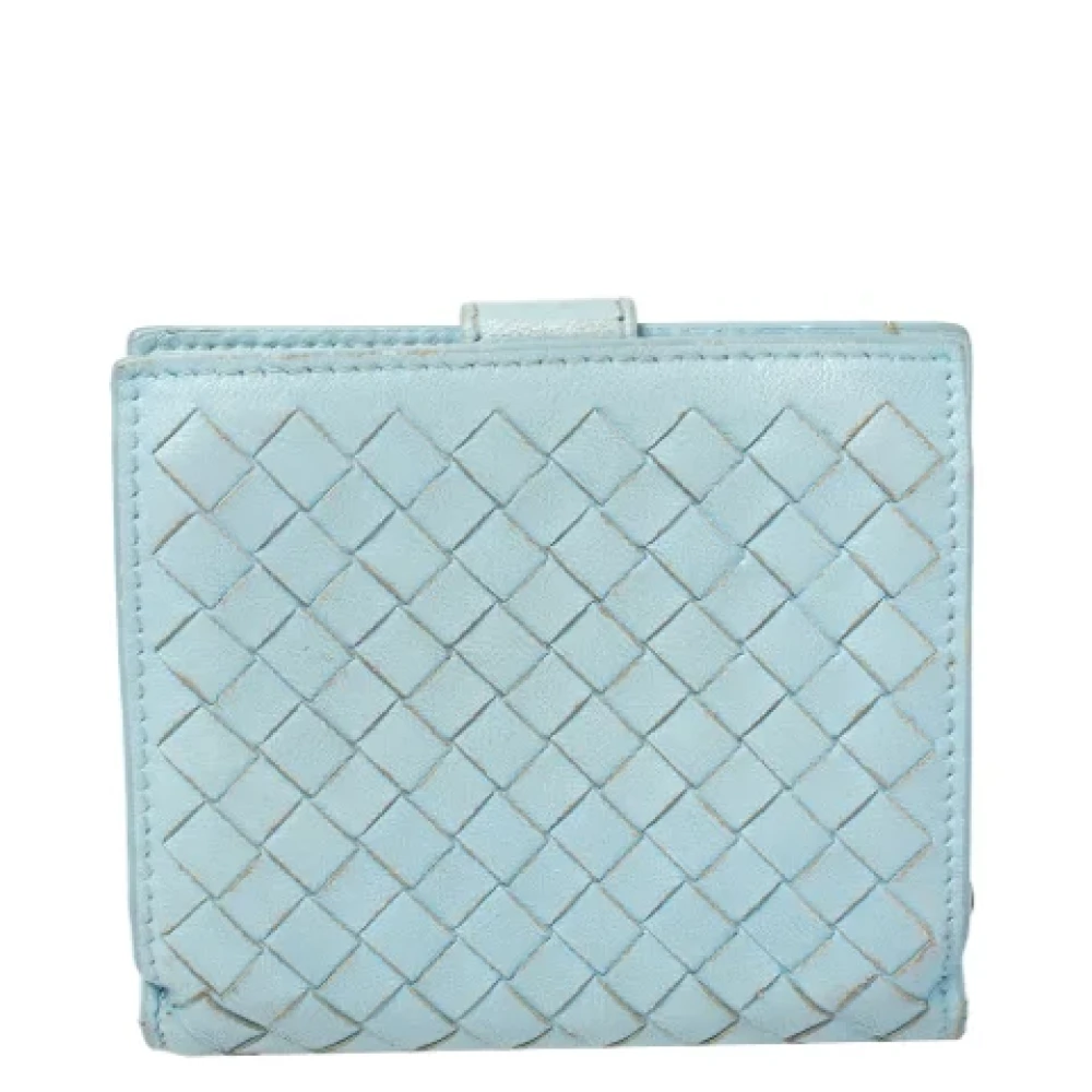 Bottega Veneta Vintage Pre-owned Leather wallets Blue Dames