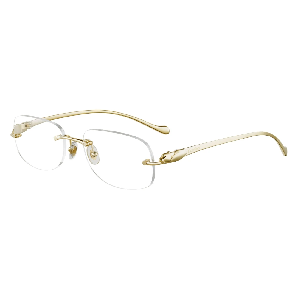 Cartier Unisex Yellow Glasses, 52 Mm, Panthère Optical Frame