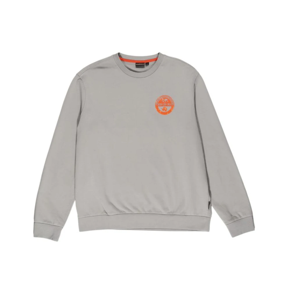 Napapijri Mannen Onbedekte Sweatshirt Herfst Winter Collectie Gray Heren