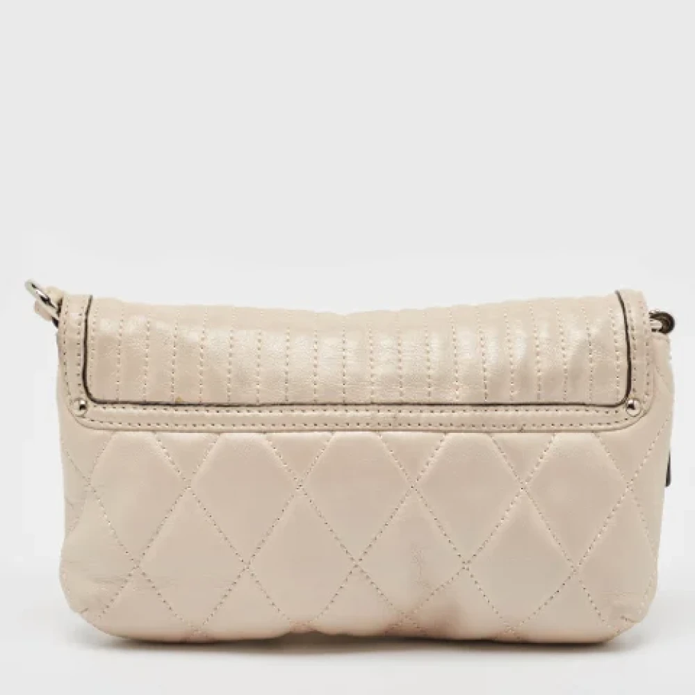 Coach Pre-owned Leather shoulder-bags Beige Dames