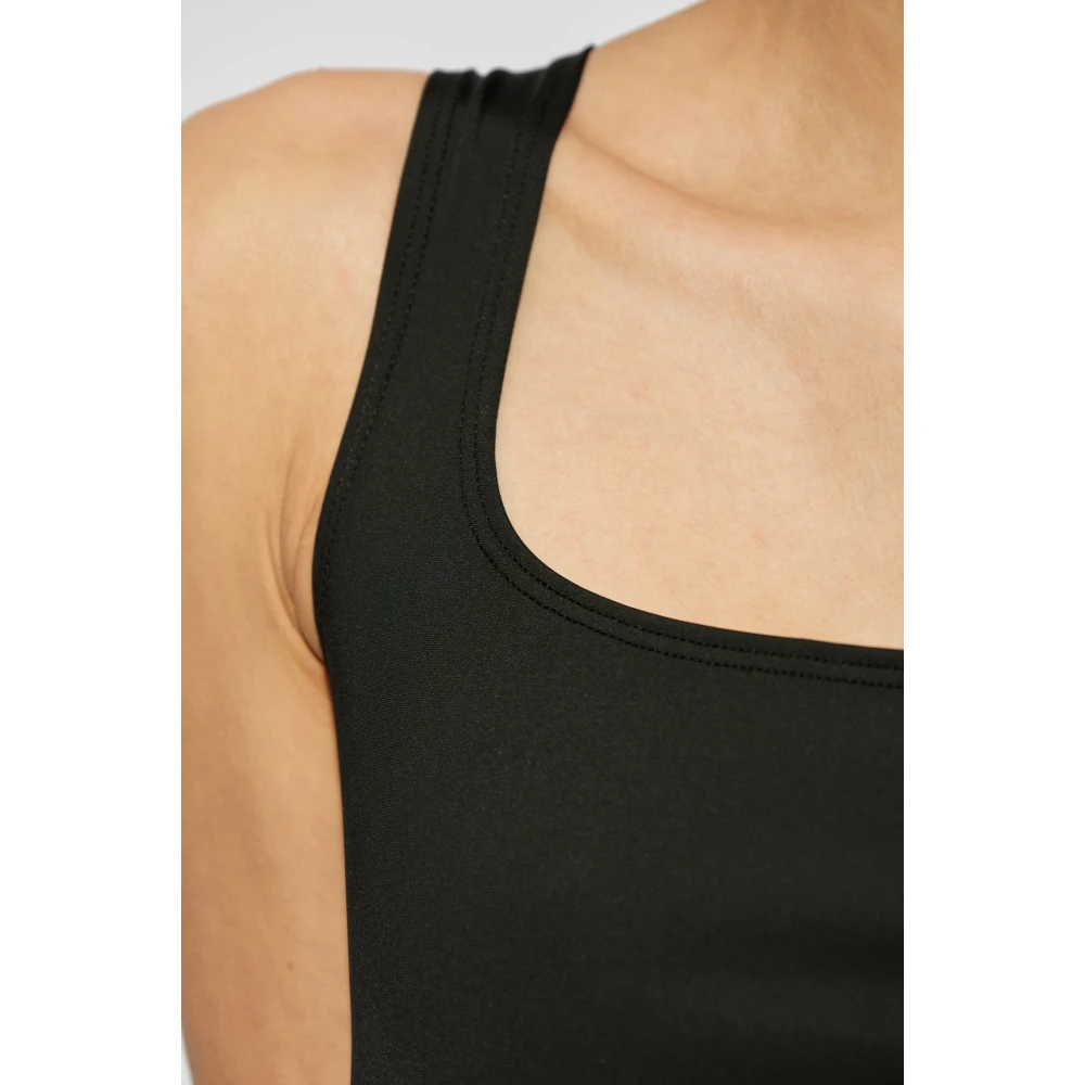 Entire Studios Jurk Square Neck Maxi Black Dames