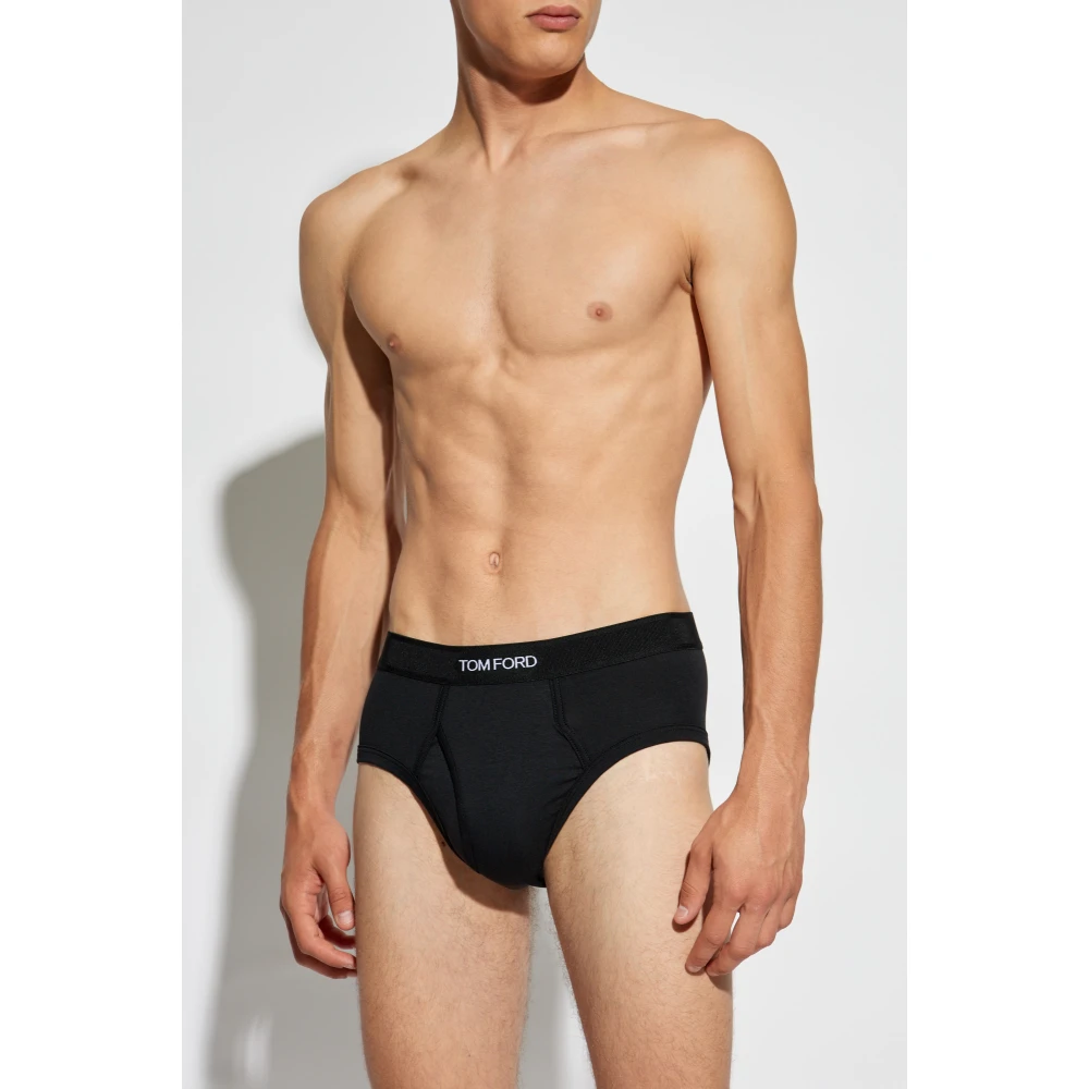 Tom Ford Slips met logo Black Heren