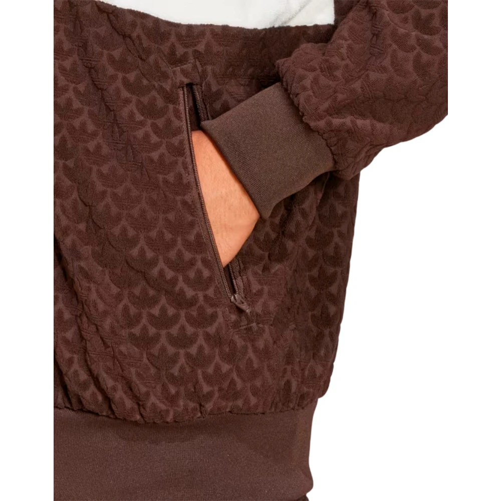 Adidas Retro Geometrische Casual Jas Brown Heren