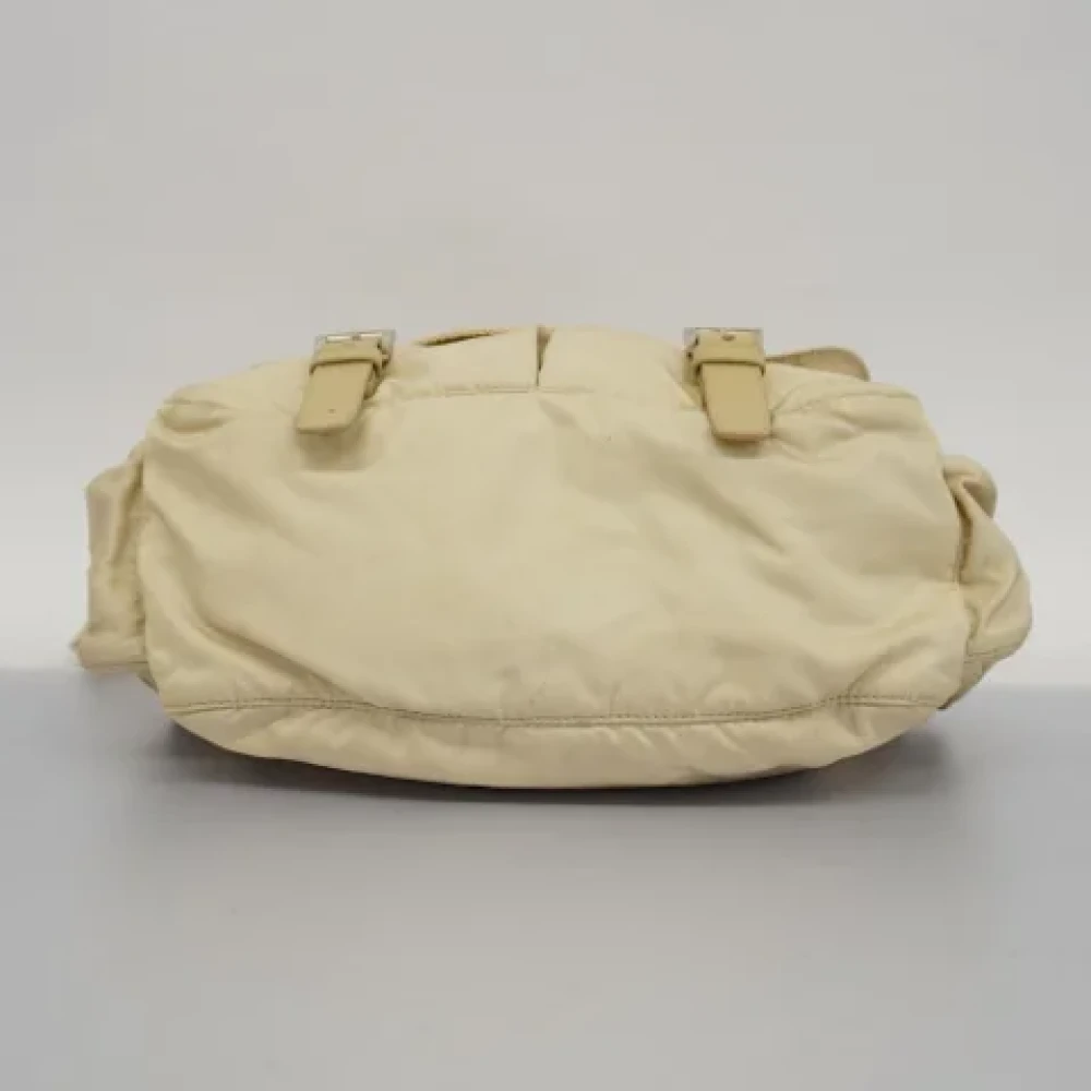 Prada Vintage Pre-owned Nylon prada-bags Beige Dames