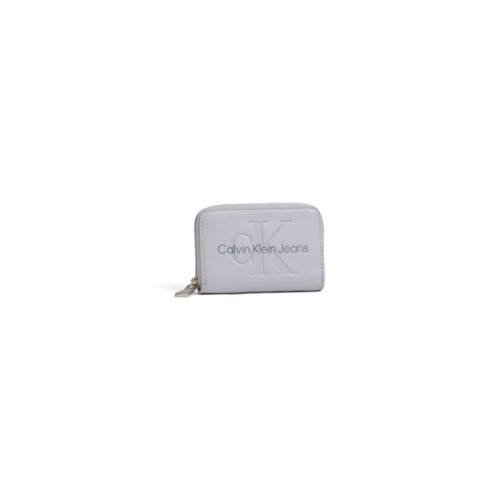 Calvin Klein Jeans Monogram Zip Around Portemonnee Gray Dames