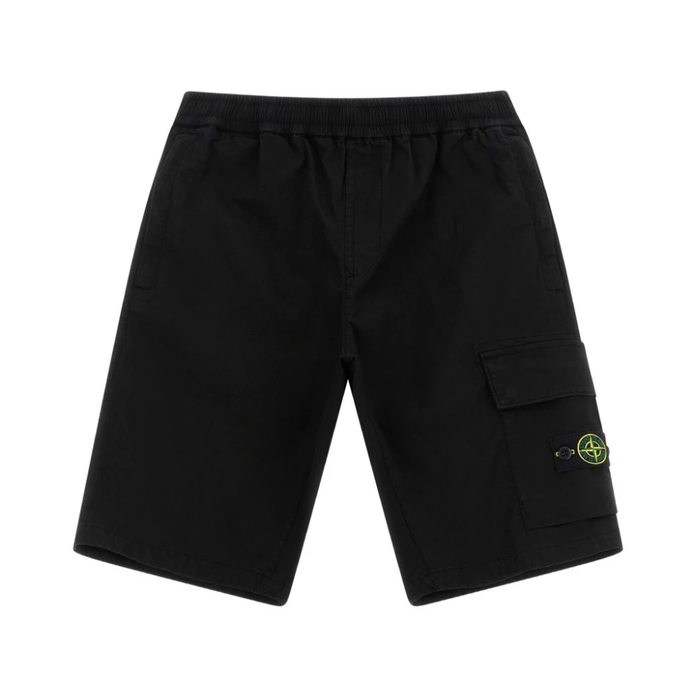 Stone Island Kids Shorts Black - Unisex - Shorts - Black - 6 Y - Kids