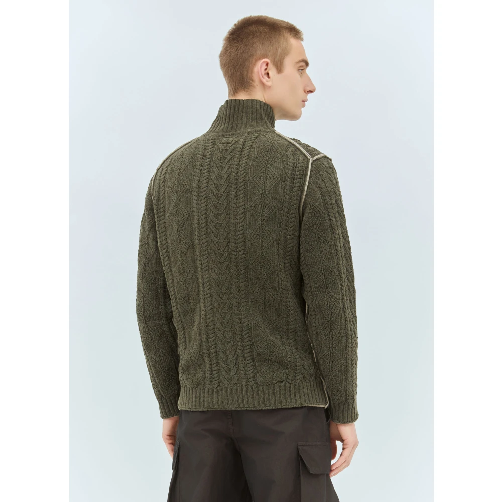 C.P. Company Katoenen Cable Knit Vest Green Heren