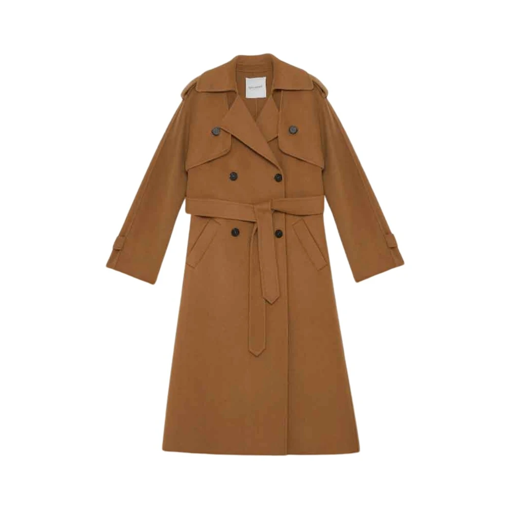 Ermanno Scervino Getailleerde trenchcoat in hazelnoot Brown Dames