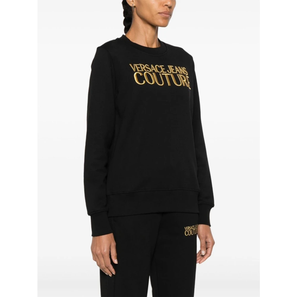 Versace Jeans Couture Zwarte Sweatshirt voor Vrouwen Aw24 Black Dames