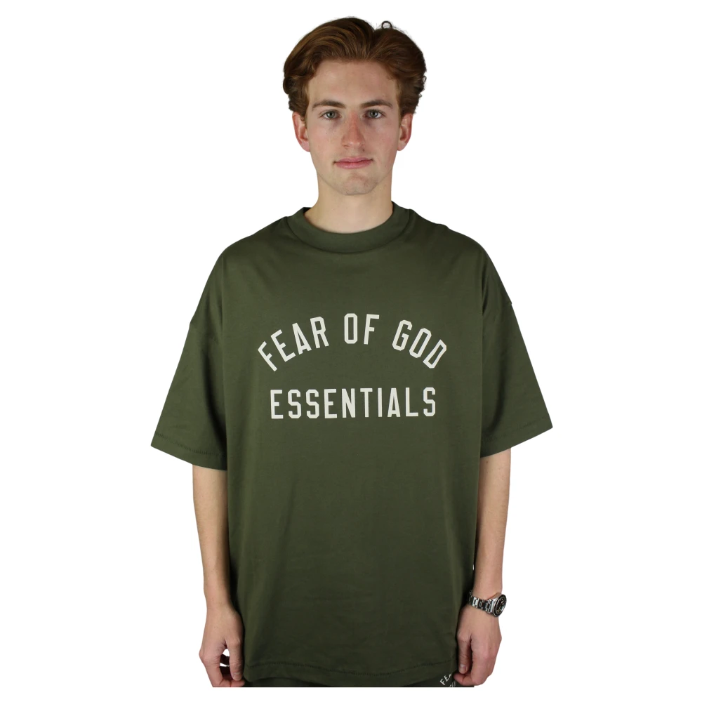 Fear Of God Militair Groene Crewneck Tee Green Heren