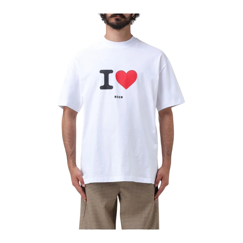 Msgm - Tops > T-Shirts - White - Msgm - Modalova