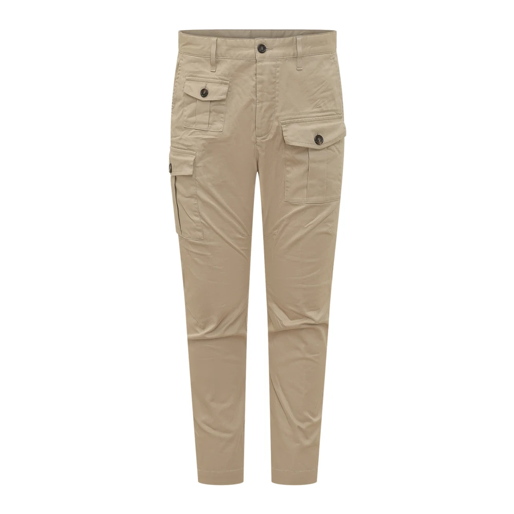 Dsquared2 Cargo Pant - Male - Slim-Fit Trousers - Beige - Xs - Trousers