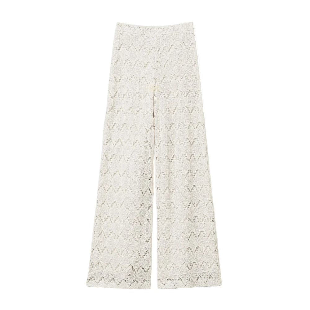 Twinset Beige Katoenen Broek voor Vrouwen Beige Dames