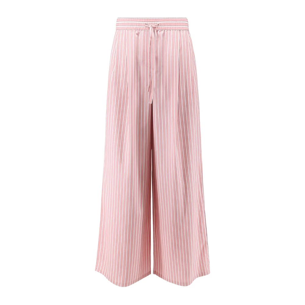 Dolce & Gabbana Women's Multicolor Wide Trousers, Xs, Striped Poplin Trousers