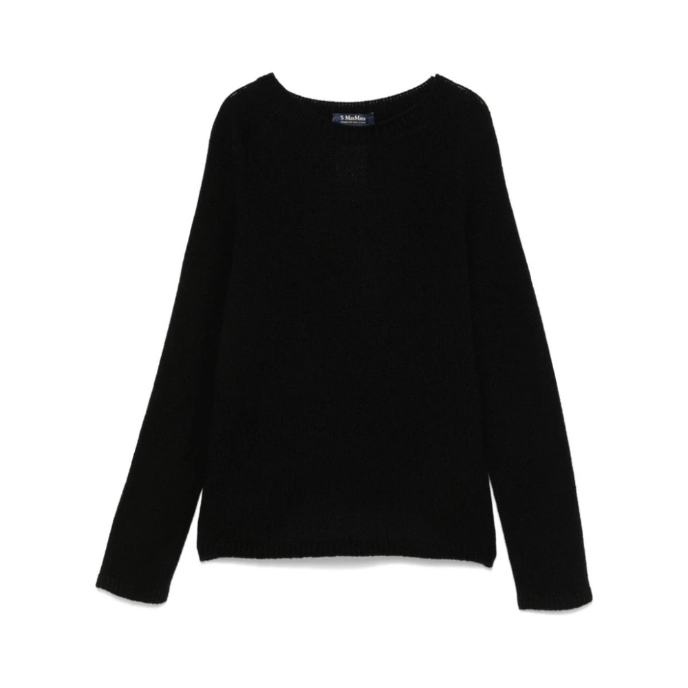 Max Mara Grijze Wol-Kasjmier Crew Neck Sweater Black Dames