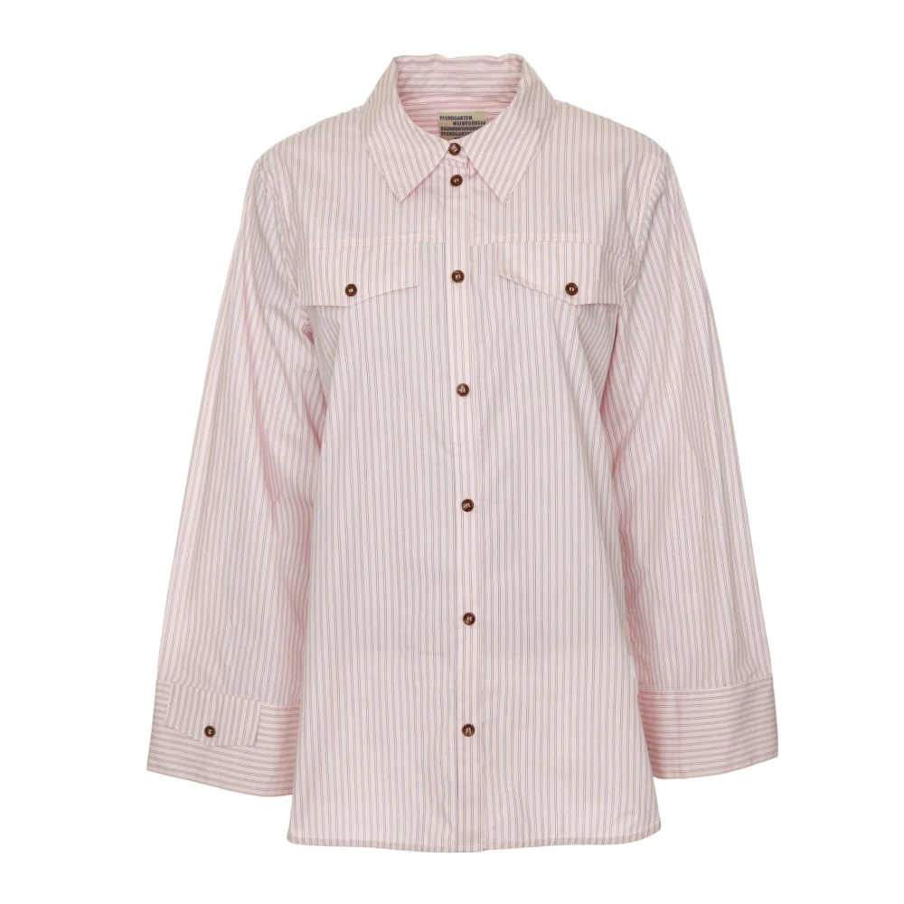 BAUM UND PFERDGARTEN Gestreepte Oversized Shirt met Zakken Multicolor Dames