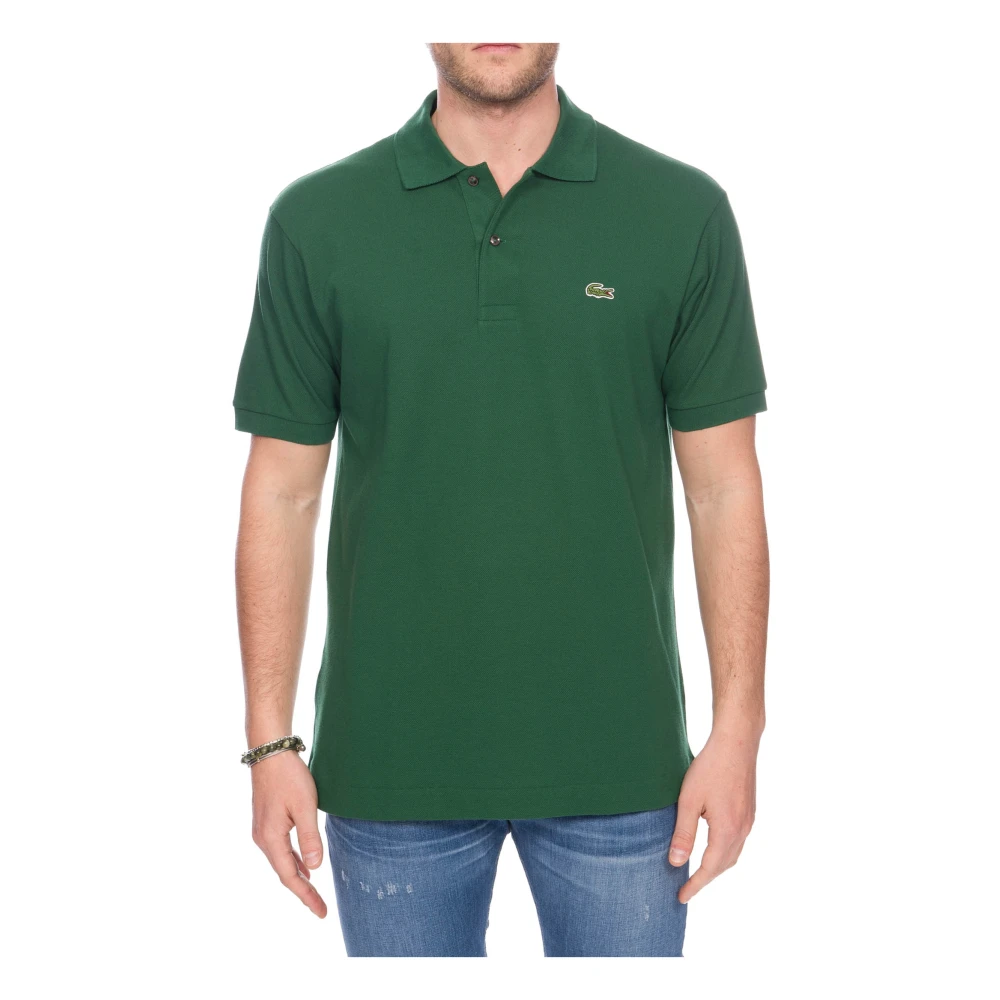 Lacoste Uomo Verde Polo Con Logo Ricamato