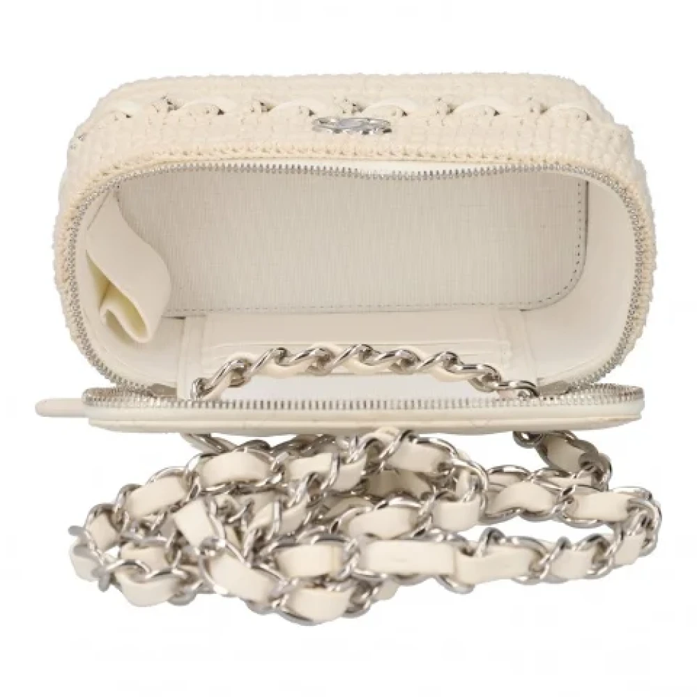 Chanel Vintage Pre-owned Leather crossbody-bags Beige Dames