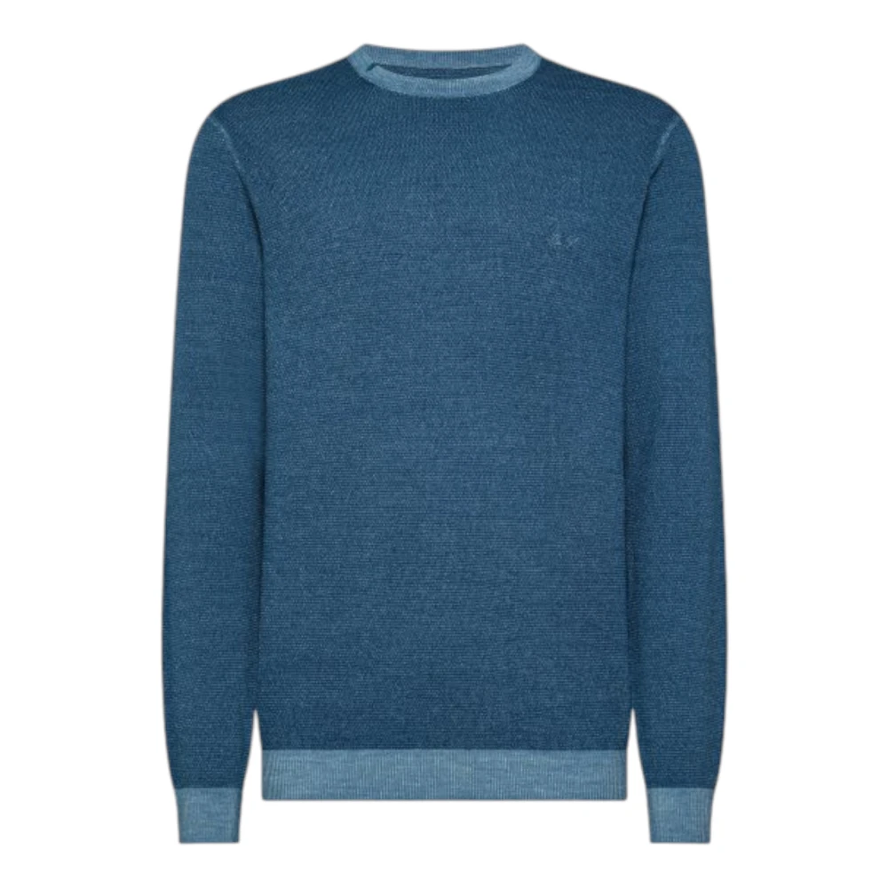 Sun68 Mannelijk Blauw Round-Neck Knitwear
