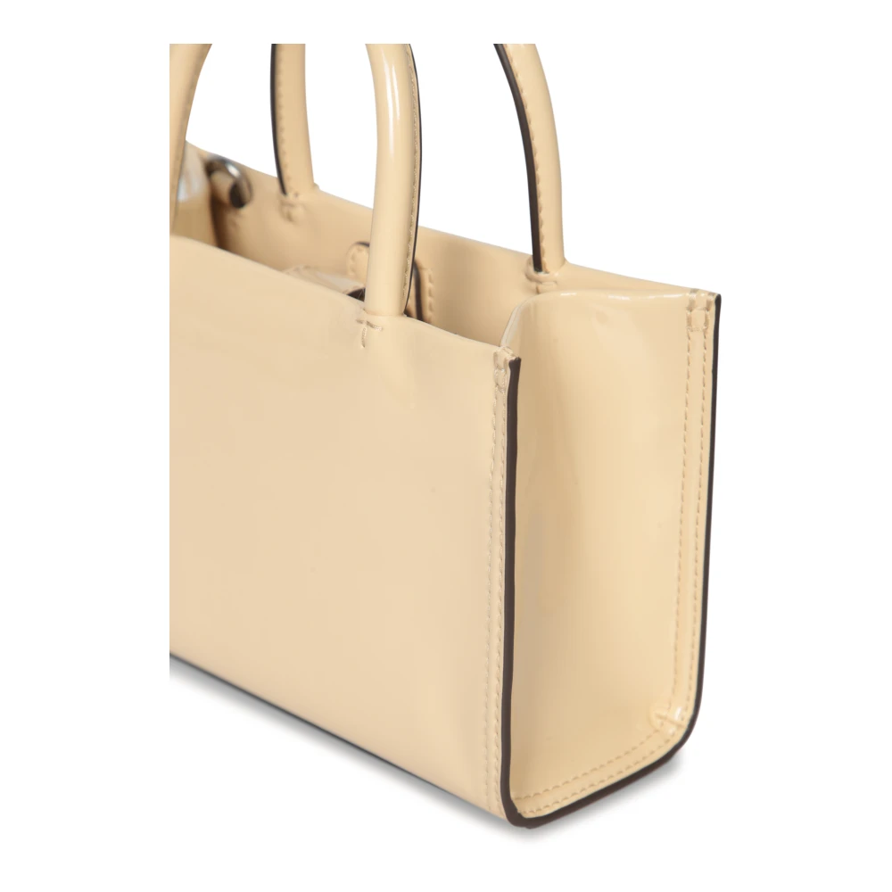 TORY BURCH Elegante Leren Tote Tas Vanille White Dames