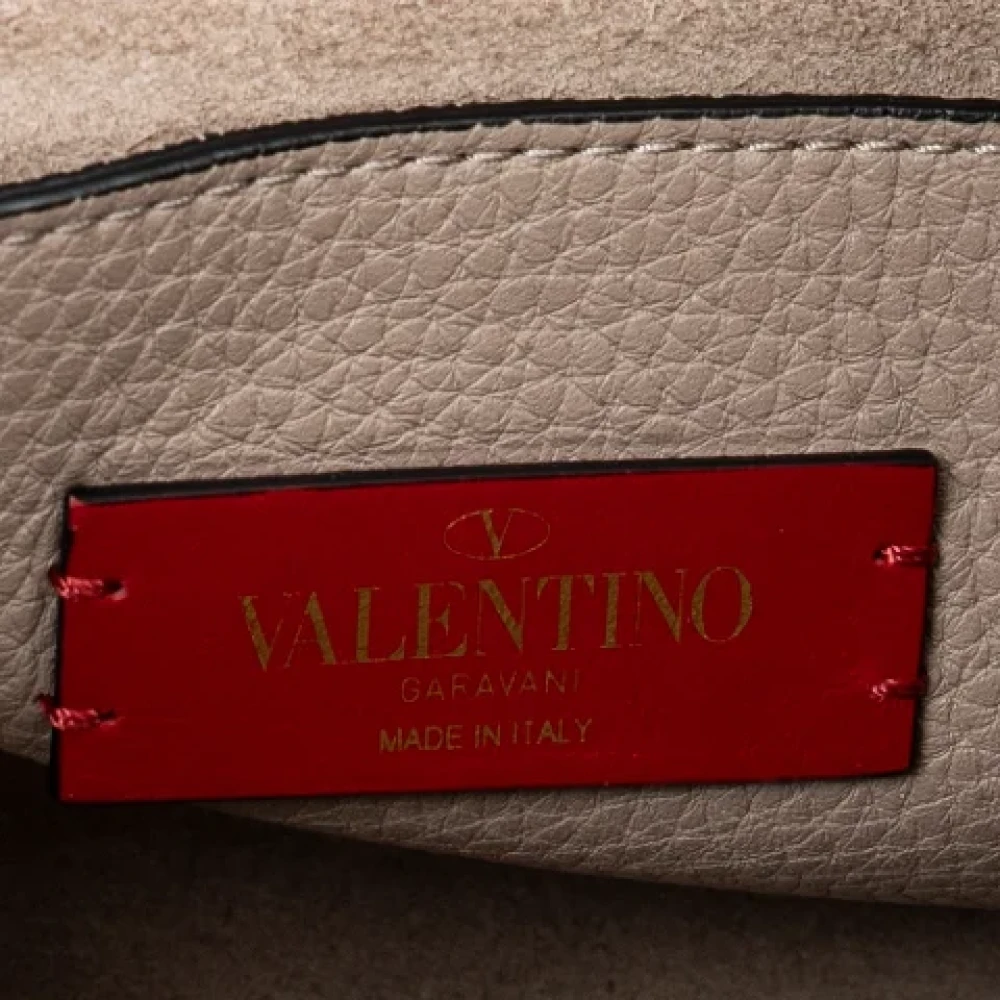 Valentino Vintage Pre-owned Leather shoulder-bags Beige Dames