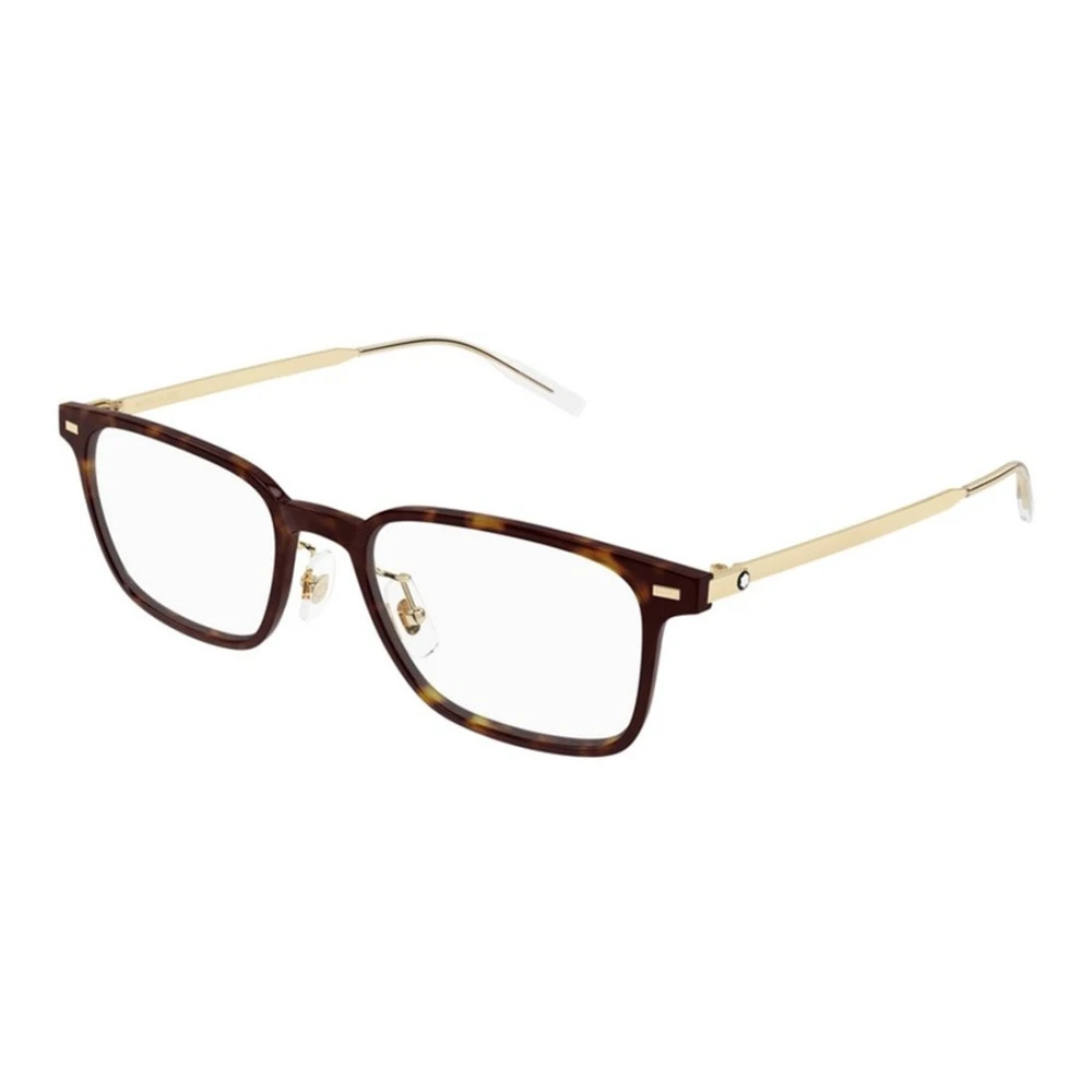 Montblanc Men's Brown Glasses, 54 Mm, Rectangular Optical Frame