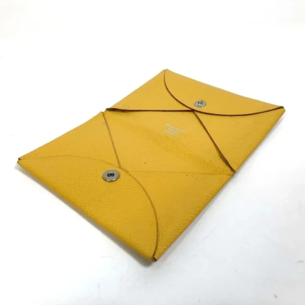 Hermès Vintage Pre-owned Leather home-office Yellow Dames