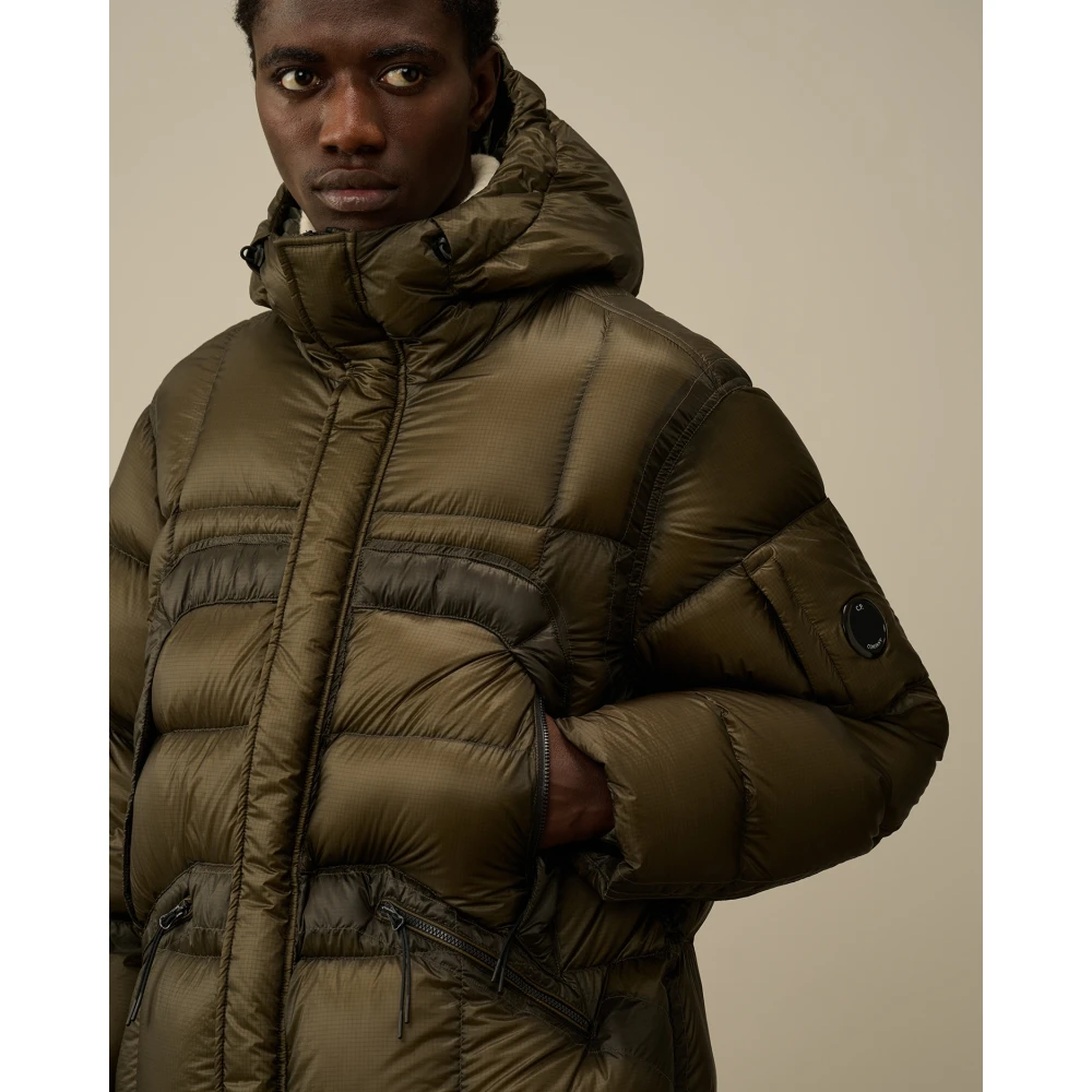 C.P. Company Lange donsjas in Grape Leaf Green Heren
