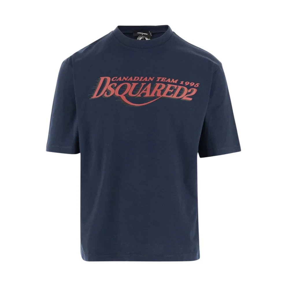 Dsquared2 Blauwe T-shirts & Polos Ss24 Blue Heren