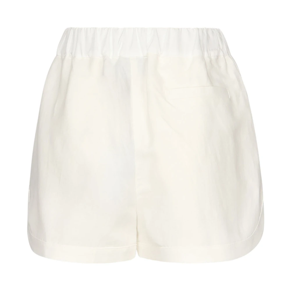 pinko Witte Linnen Shorts met Zijopeningen White Dames