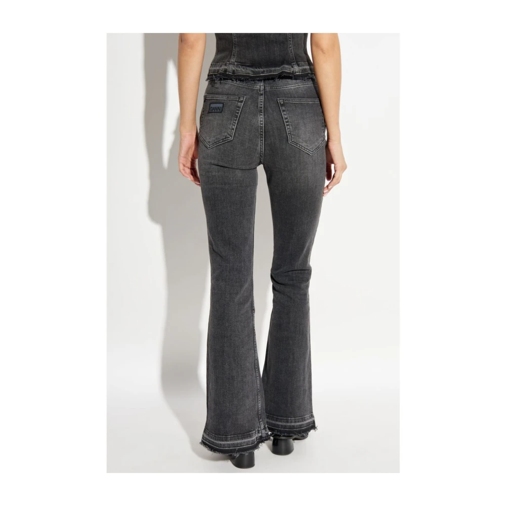 Ganni Stijlvolle Denim Jeans Black Dames