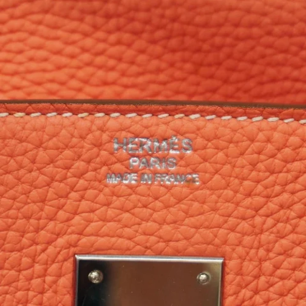 Hermès Vintage Pre-owned Leather hermes-bags Orange Dames