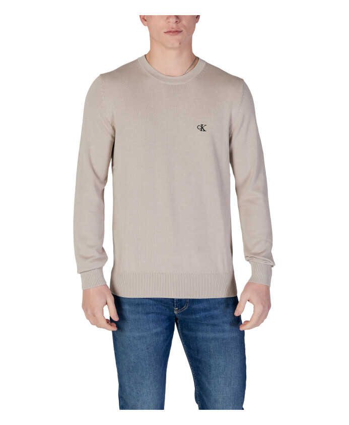 pull-en-coton-beige-col-rond