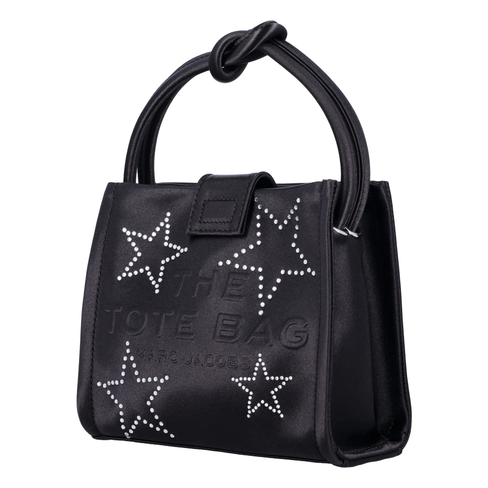 Marc Jacobs Zwarte Satijnen Mini Tote Tas Black Dames