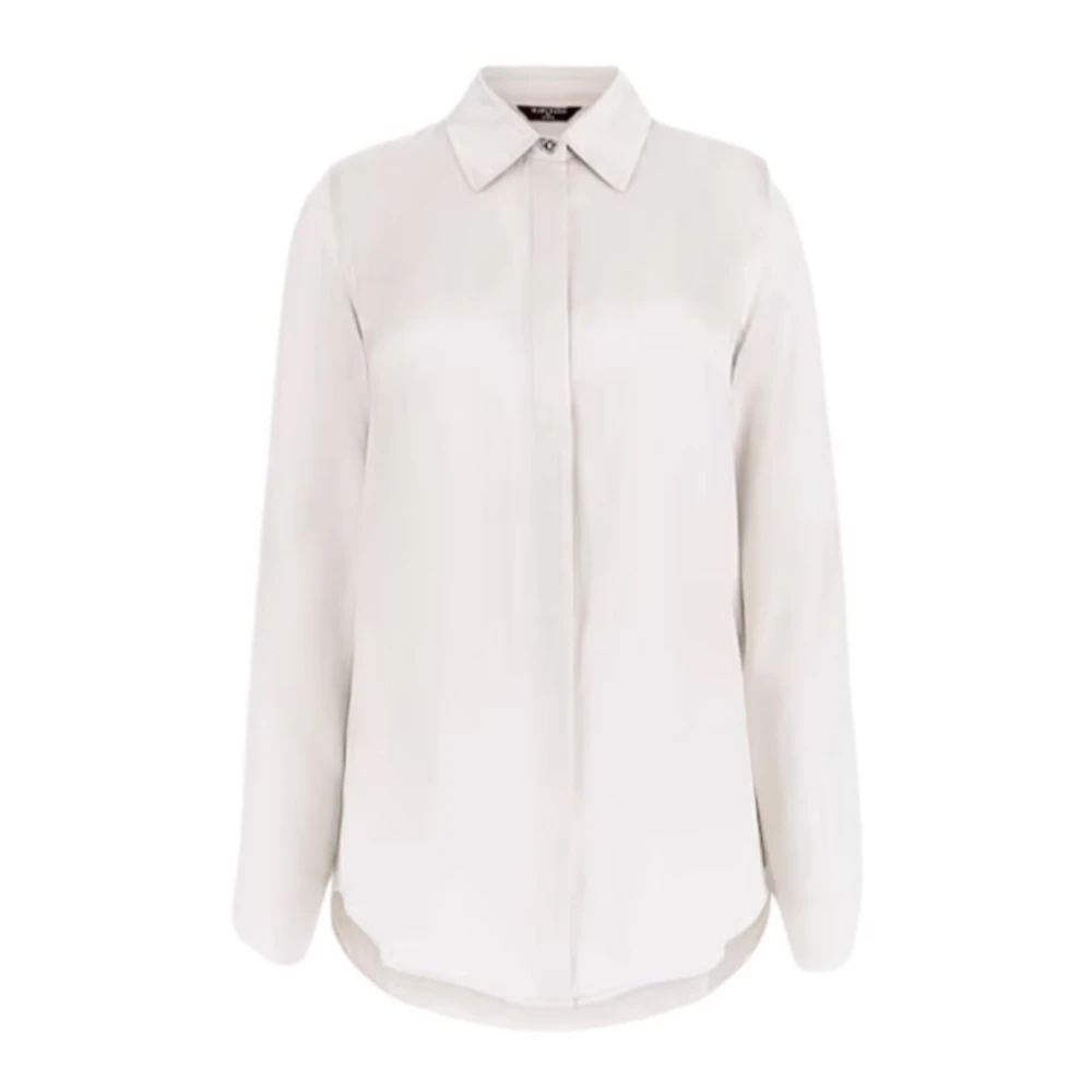 Guess Zijden overhemd met knopen aan de voorkant White Dames